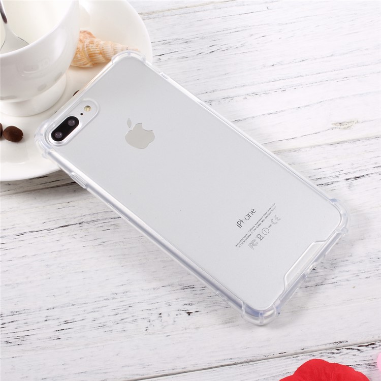 Scratch-proof Hybrid Mobile Phone Case for iPhone 7 Plus (PC + Anti-yellowing Bayer 3695 TPU) - Transparent-3