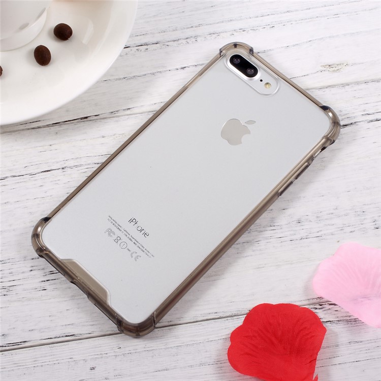 Scratch-proof Hybrid Mobile Phone Case for iPhone 7 Plus (PC + Anti-yellowing Bayer 3695 TPU) - Grey-1