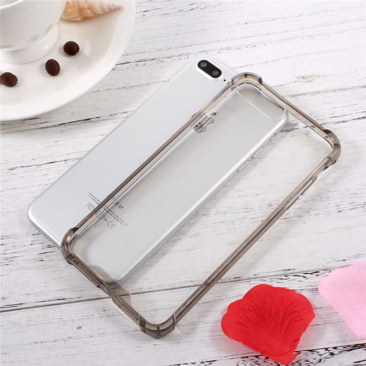 Scratch-proof Hybrid Mobile Phone Case for iPhone 7 Plus (PC + Anti-yellowing Bayer 3695 TPU) - Grey-3