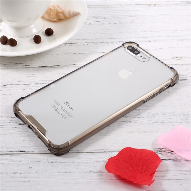 Scratch-proof Hybrid Mobile Phone Case for iPhone 7 Plus (PC + Anti-yellowing Bayer 3695 TPU) - Grey-4