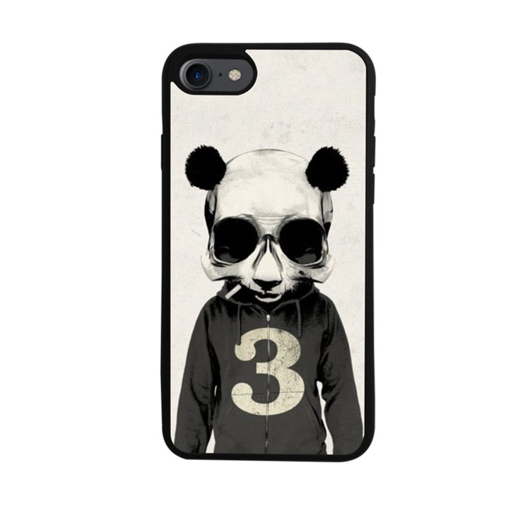 Patterned Soft TPU Cell Phone Case for iPhone 4.7 Inch - Panda in Sunglasses Smoking-1