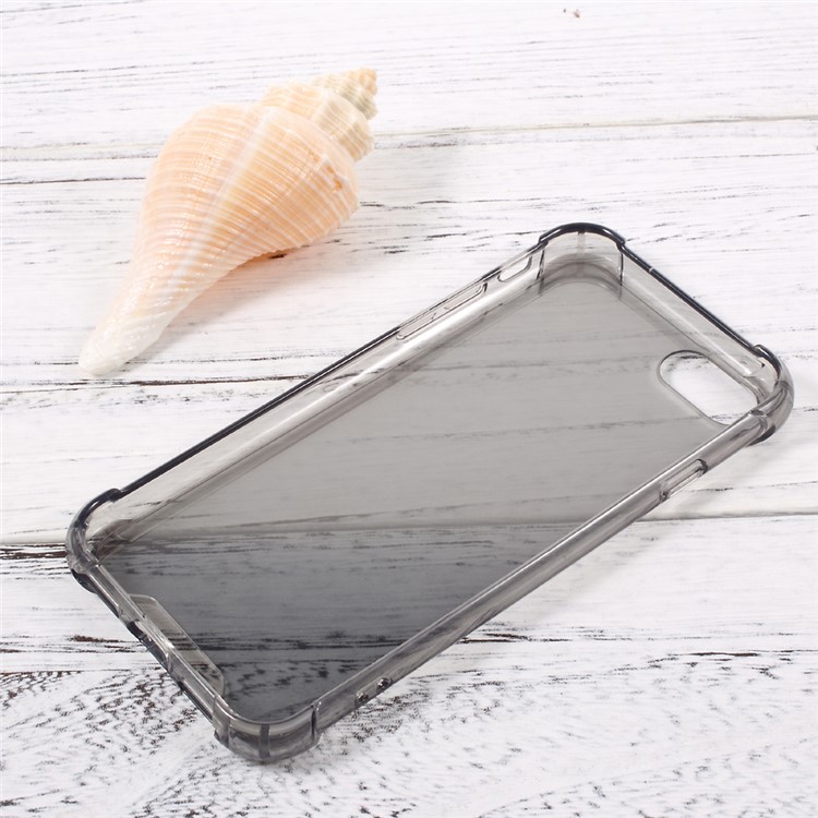 For iPhone 7 4.7 Scratch-proof PC + Anti-yellowing Bayer 3695 TPU Phone Case - Transparent Black-4
