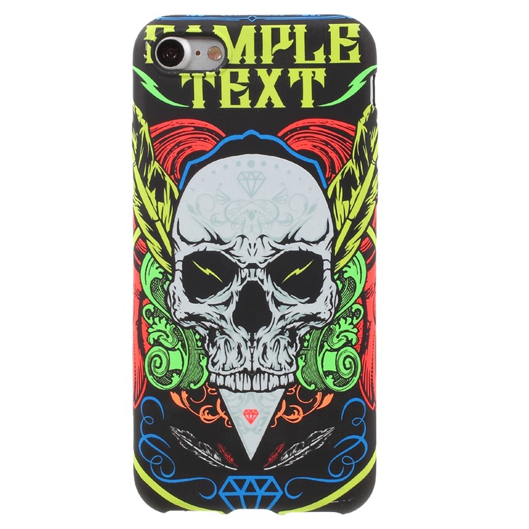 Noctilucent Glow in the Dark Cool Skull TPU Soft Case for iPhone 7 4.7 inch - Style A-1