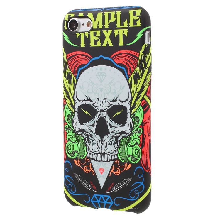 Noctilucent Glow in the Dark Cool Skull TPU Soft Case for iPhone 7 4.7 inch - Style A-2