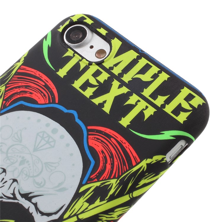 Noctilucent Glow in the Dark Cool Skull TPU Soft Case for iPhone 7 4.7 inch - Style A-4