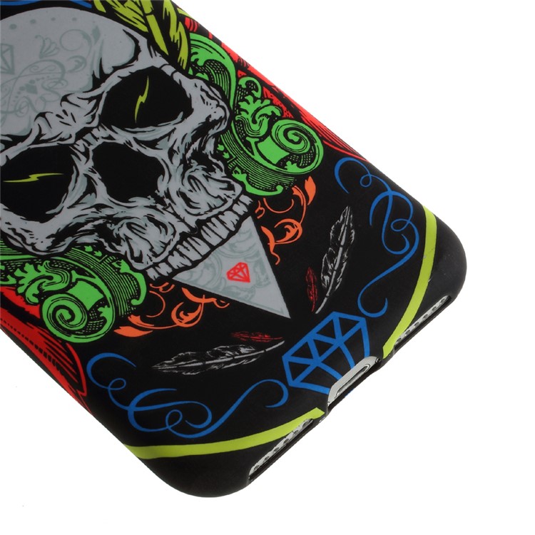 Noctilucent Glow in the Dark Cool Skull TPU Soft Case for iPhone 7 4.7 inch - Style A-5