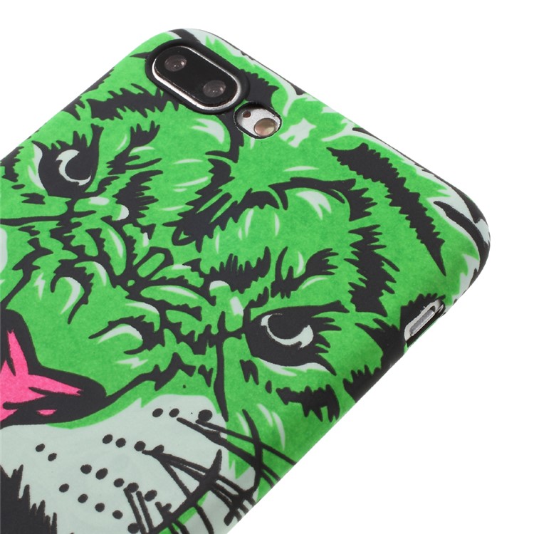 Noctilucent Glow in the Dark TPU Case for iPhone 7 Plus 5.5 - Tiger with Long Tooth / Green-4