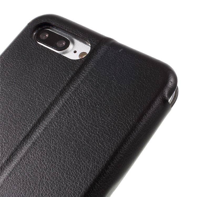 Auto-absorbed Shell Style Dual View Window Leather Case for iPhone 7 Plus 5.5 - Black-8