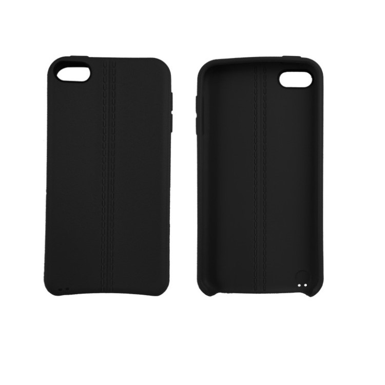 Frosted Soft TPU Phone Case for iPod Touch 6/5 with Woven Strap - Black-1