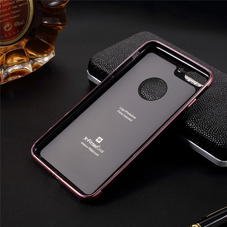 X-FITTED Plating Glossy Soft TPU Mobile Casing for iPhone 7 Plus 2016 - Rose Gold-11