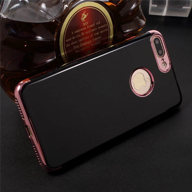 X-FITTED Plating Glossy Soft TPU Mobile Casing for iPhone 7 Plus 2016 - Rose Gold-2
