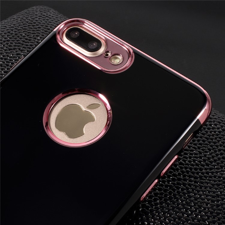 X-FITTED Plating Glossy Soft TPU Mobile Casing for iPhone 7 Plus 2016 - Rose Gold-5