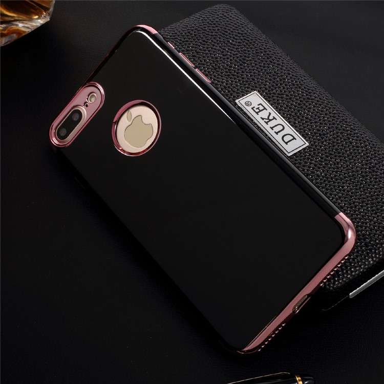 X-FITTED Plating Glossy Soft TPU Mobile Casing for iPhone 7 Plus 2016 - Rose Gold-6