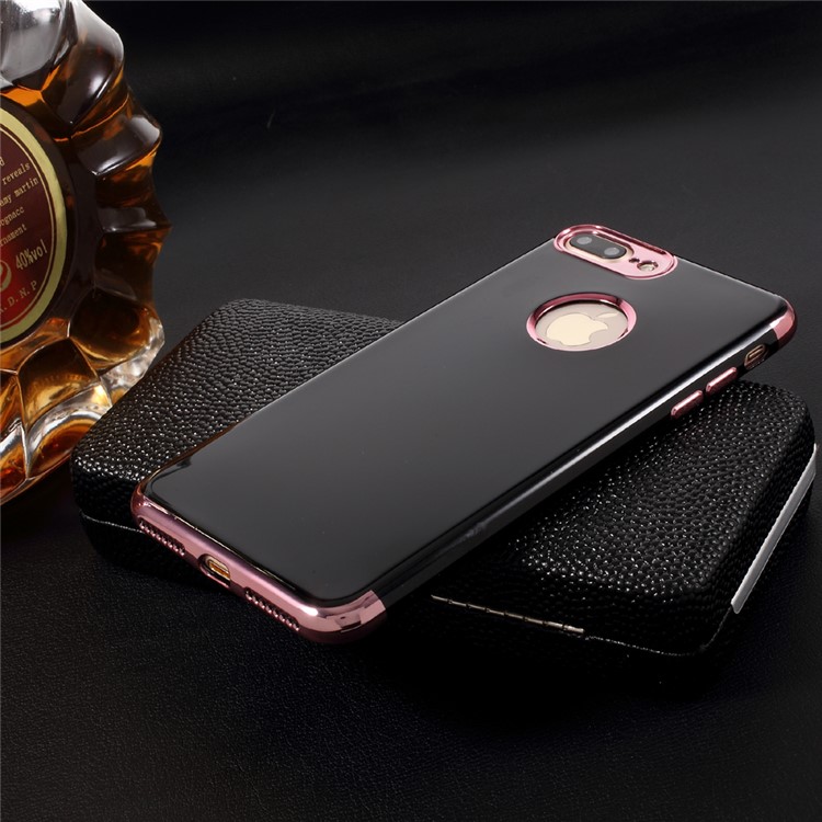 X-FITTED Plating Glossy Soft TPU Mobile Casing for iPhone 7 Plus 2016 - Rose Gold-8