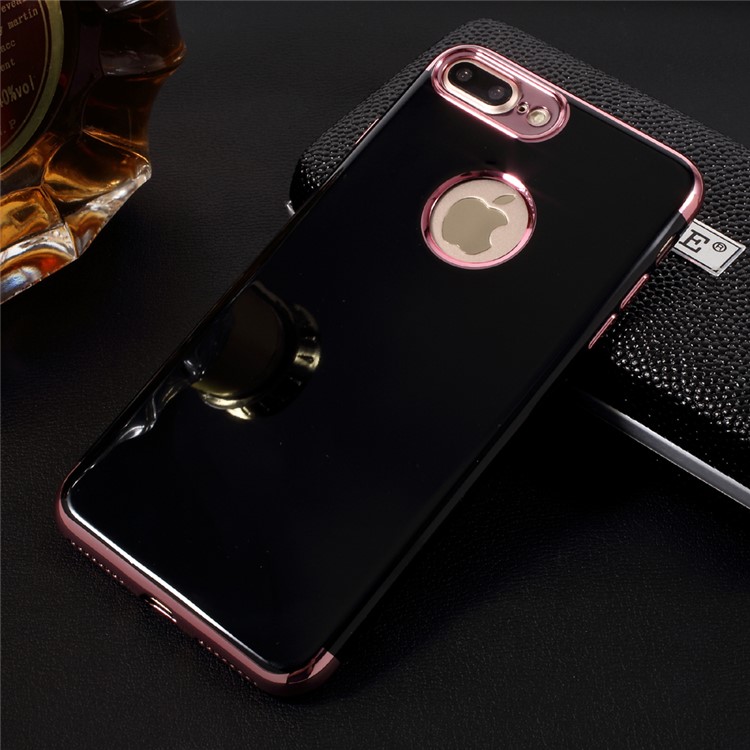 X-FITTED Plating Glossy Soft TPU Mobile Casing for iPhone 7 Plus 2016 - Rose Gold-9