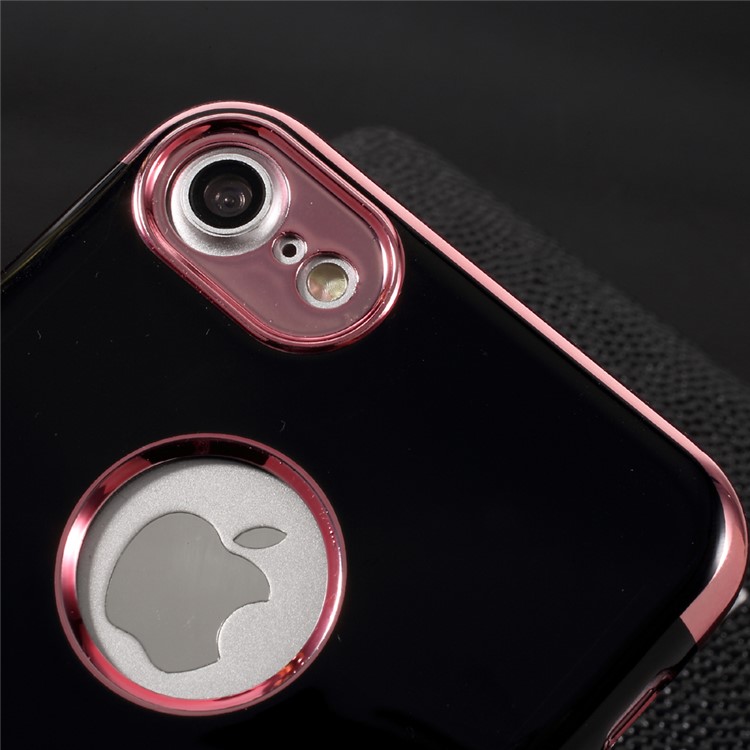 X-FITTED Plating Glossy Soft TPU Mobile Cover for iPhone 7 4.7 inch - Rose Gold-12