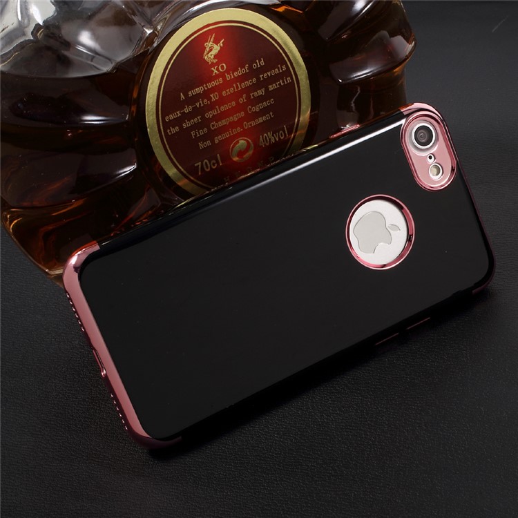 X-FITTED Plating Glossy Soft TPU Mobile Cover for iPhone 7 4.7 inch - Rose Gold-3