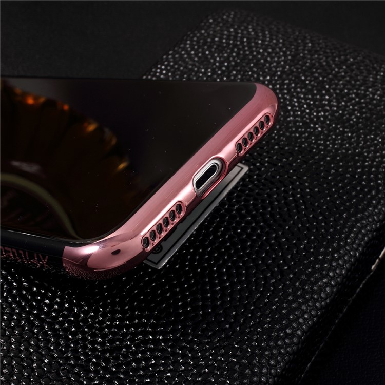 X-FITTED Plating Glossy Soft TPU Mobile Cover for iPhone 7 4.7 inch - Rose Gold-6