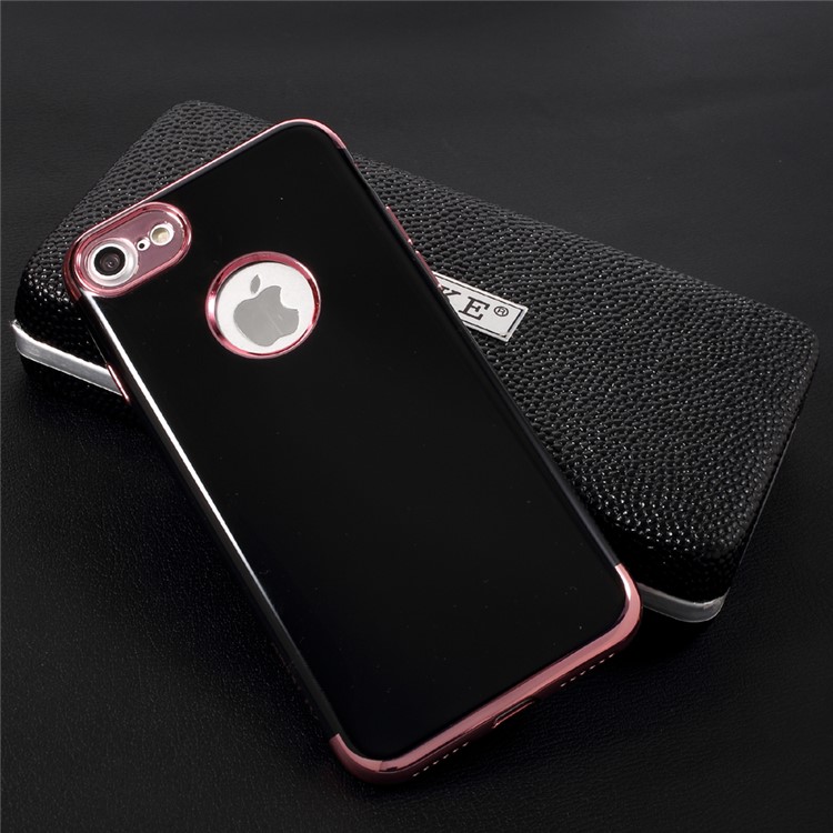 X-FITTED Plating Glossy Soft TPU Mobile Cover for iPhone 7 4.7 inch - Rose Gold-9