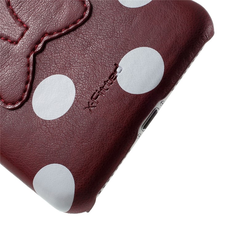 X-FITTED Fashion Pattern Card Slot Phone Cover for iPhone 7 Plus 5.5 inch - Dots and Bowknot-5