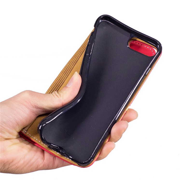 Phone Accessory Wallet Leather Stand Phone Case for iPhone 7 Plus - Black-7