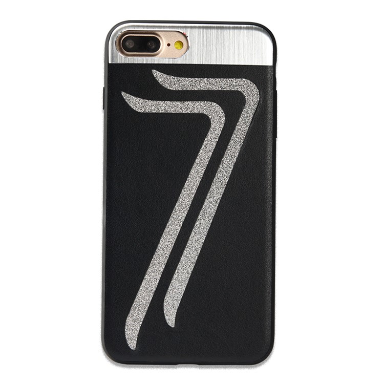 KLD Leather Coated TPU Phone Case Cover for iPhone 7 Plus 5.5 Inch - Black-2