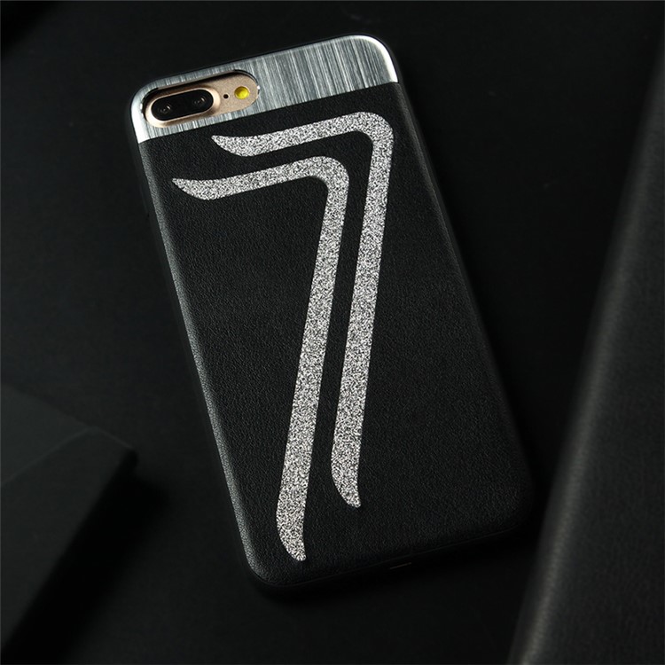 KLD Leather Coated TPU Phone Case Cover for iPhone 7 Plus 5.5 Inch - Black-5