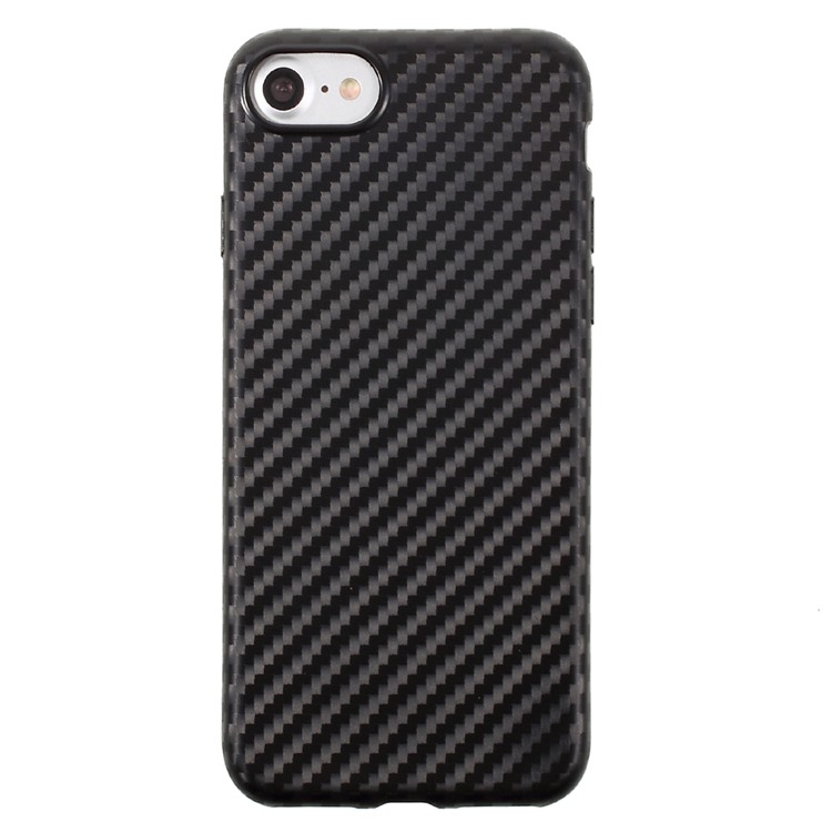 FSHANG Fiber Shield for iPhone 7 Carbon Fiber TPU Phone Case - Black-2