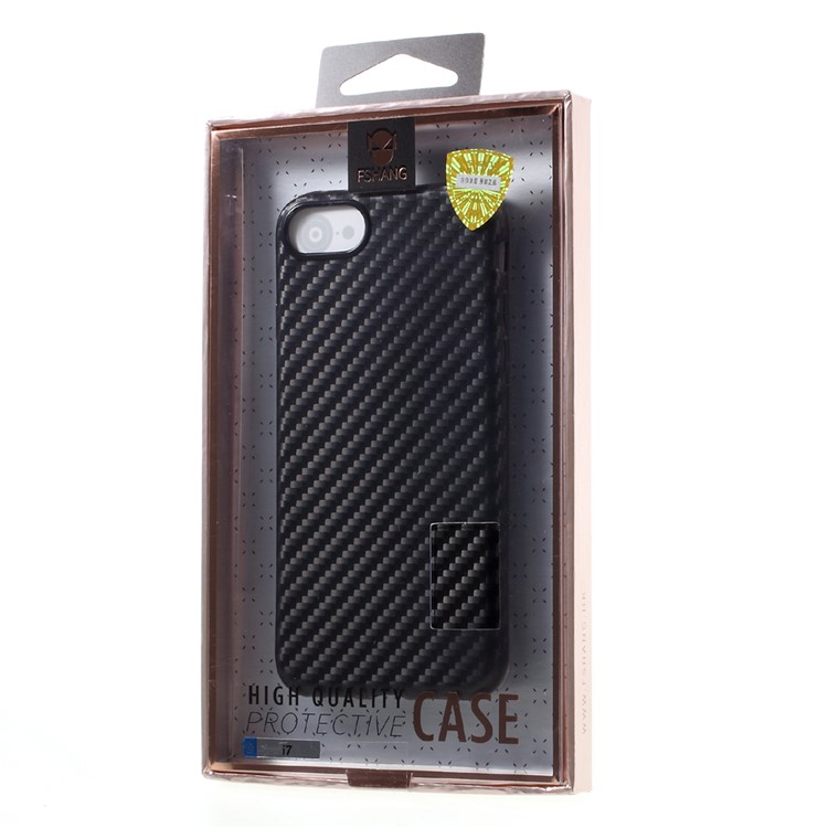 FSHANG Fiber Shield for iPhone 7 Carbon Fiber TPU Phone Case - Black-6