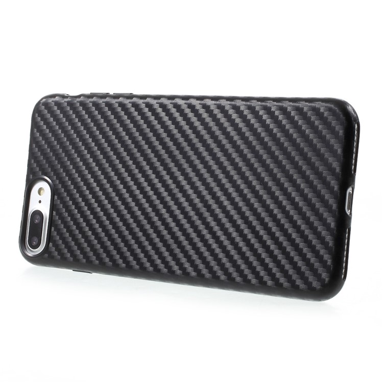 FSHANG Carbon Fiber Flexible Protective Phone Case for iPhone 7 4.7 inch (TPU) - Black-3