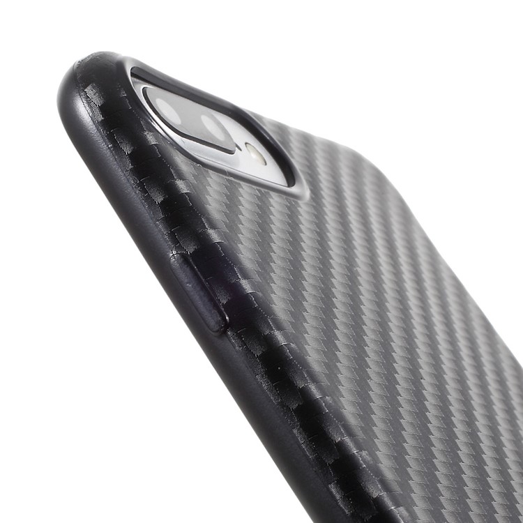 FSHANG Carbon Fiber Flexible Protective Phone Case for iPhone 7 4.7 inch (TPU) - Black-6
