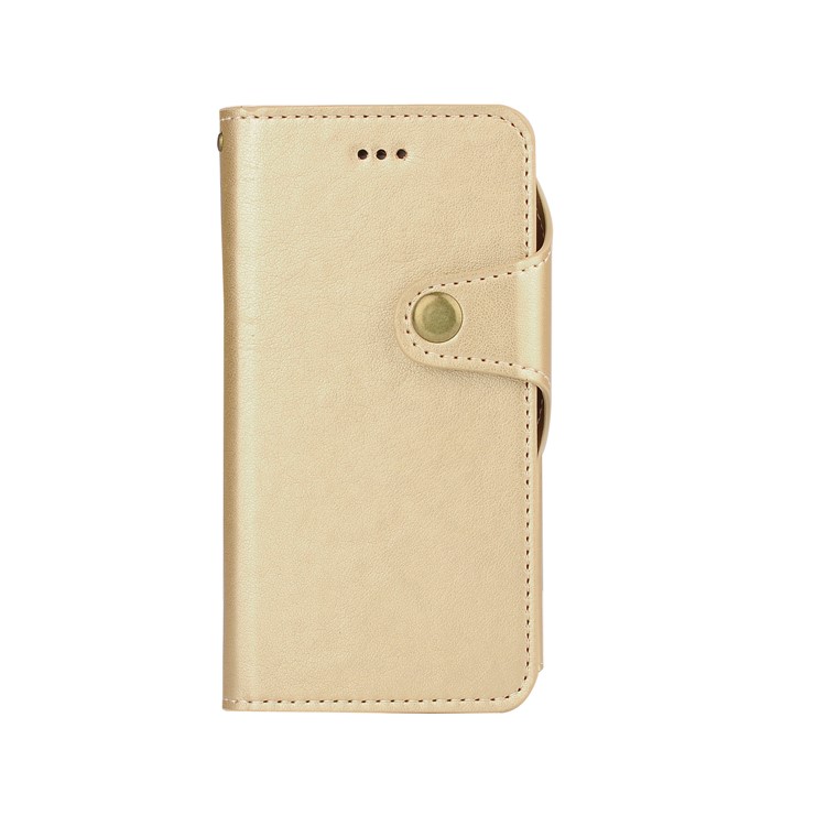 Detachable Leather Wallet Case for iPhone 7 4.7 with Makeup Mirror - Gold-2