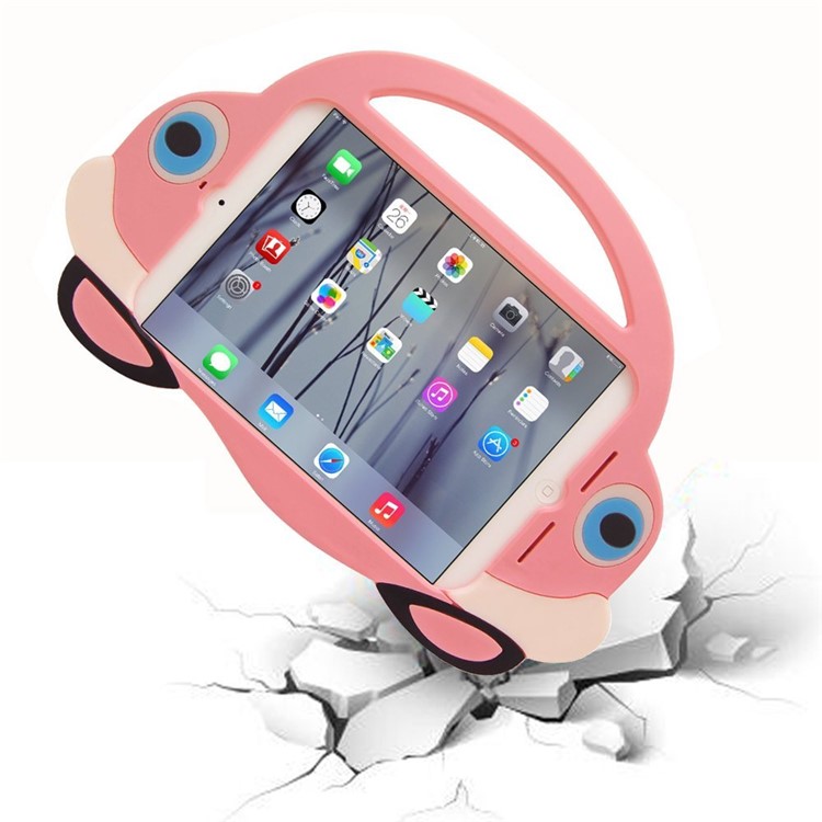 3D Fun Mini Cartoon Car Shockproof Silicone Protective Case Cover for iPad Mini 4 - Pink-3