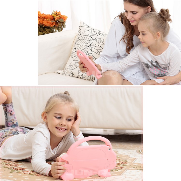 3D Fun Mini Cartoon Car Shockproof Silicone Protective Case Cover for iPad Mini 4 - Pink-5