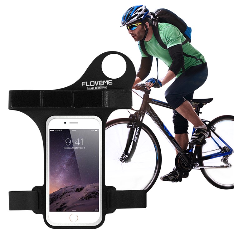 FLOVEME Fitness Exercise Arm Band Pouch Holder for iPhone 7 / 6s / 6 4.7 inch with Thumb-Closure - Black-1