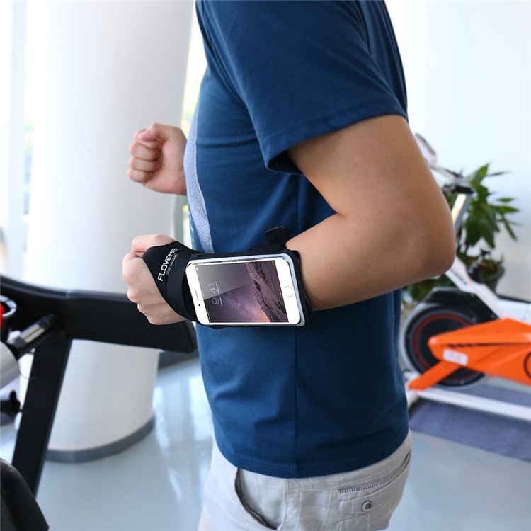 FLOVEME Fitness Exercise Arm Band Pouch Holder for iPhone 7 / 6s / 6 4.7 inch with Thumb-Closure - Black-10