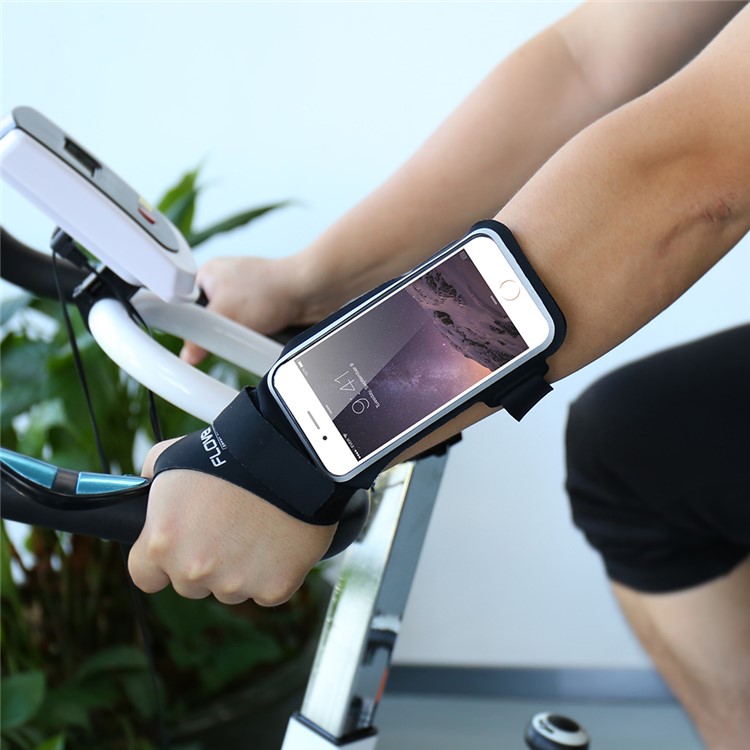 FLOVEME Fitness Exercise Arm Band Pouch Holder for iPhone 7 / 6s / 6 4.7 inch with Thumb-Closure - Black-12