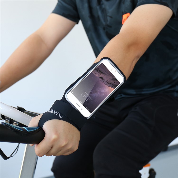 FLOVEME Fitness Exercise Arm Band Pouch Holder for iPhone 7 / 6s / 6 4.7 inch with Thumb-Closure - Black-13