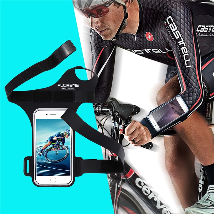 FLOVEME Fitness Exercise Arm Band Pouch Holder for iPhone 7 / 6s / 6 4.7 inch with Thumb-Closure - Black-17