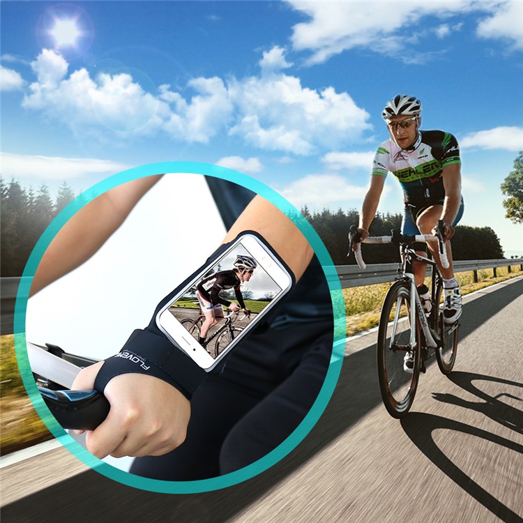 FLOVEME Fitness Exercise Arm Band Pouch Holder for iPhone 7 / 6s / 6 4.7 inch with Thumb-Closure - Black-18
