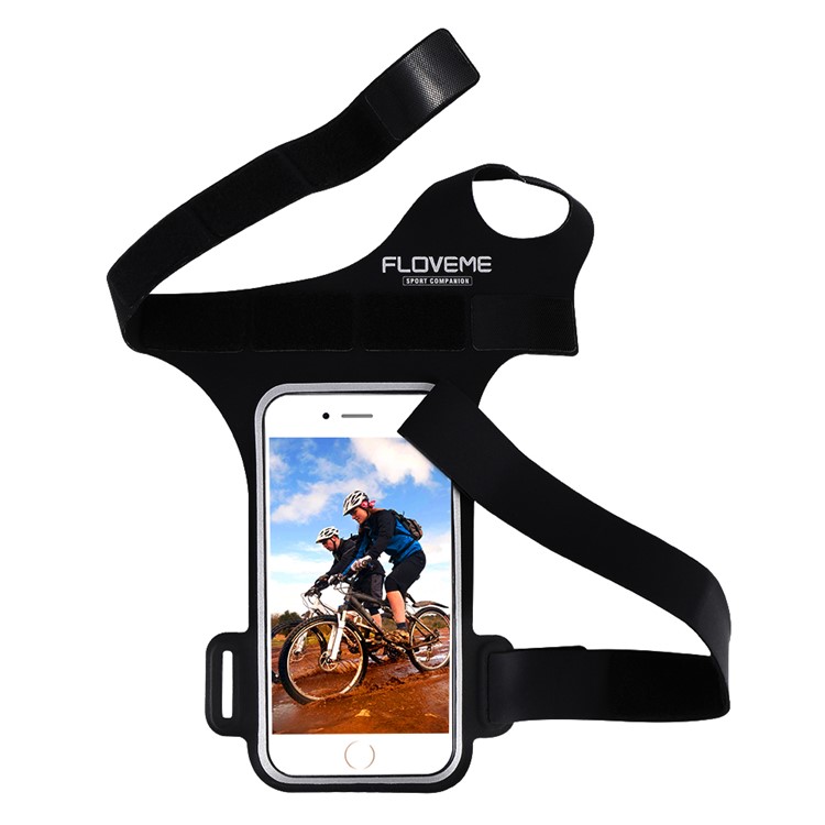 FLOVEME Fitness Exercise Arm Band Pouch Holder for iPhone 7 / 6s / 6 4.7 inch with Thumb-Closure - Black-3