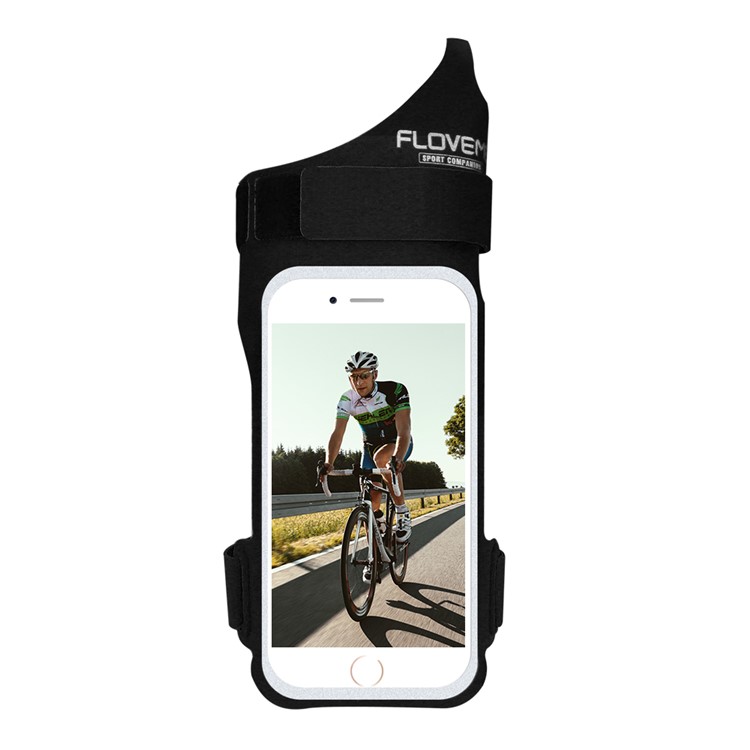 FLOVEME Fitness Exercise Arm Band Pouch Holder for iPhone 7 / 6s / 6 4.7 inch with Thumb-Closure - Black-4