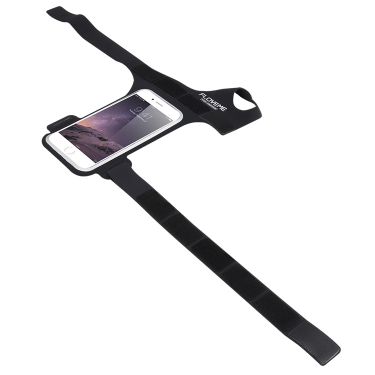 FLOVEME Fitness Exercise Arm Band Pouch Holder for iPhone 7 / 6s / 6 4.7 inch with Thumb-Closure - Black-5
