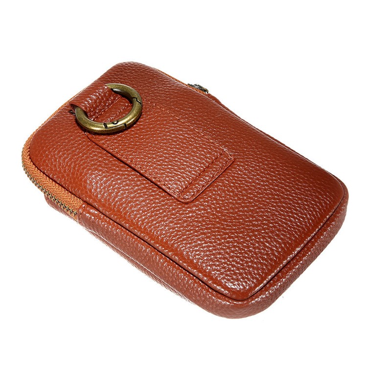 FLOVEME Litchi Texture Leather Holster Pouch Waist Bag for iPhone 7 Plus/6s Plus/6 Plus - Brown-12