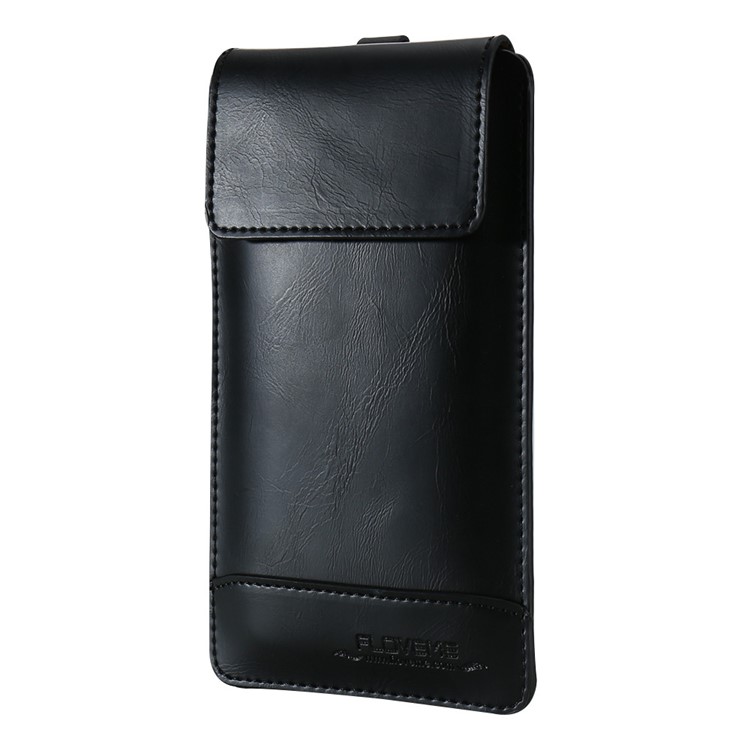 FLOVEME Outdoor Vertical Leather Pouch Case for iPhone 7/6s/6 4.7-inch Etc with Hook Loop - Black-1