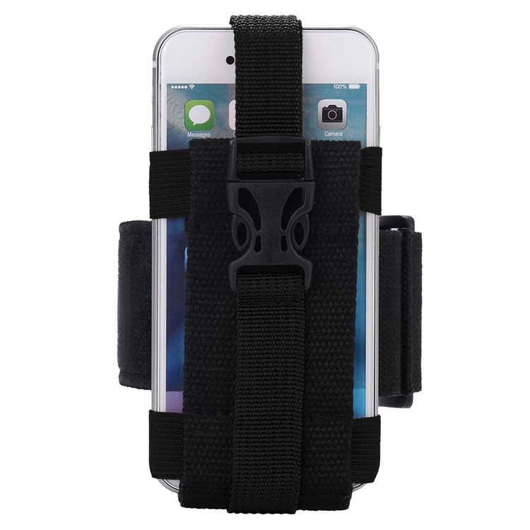 FLOVEME Sport Running Wrist Arm Band Pouch Case for iPhone 7 Plus, Phones under 5.5 inch - Black-1