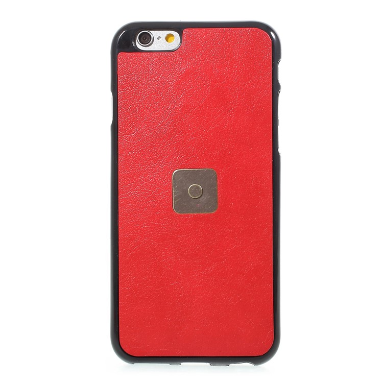 Detachable Leather Wallet Cellphone Case with Makeup Mirror for iPhone 6s Plus / 6 Plus - Red-14