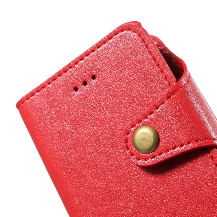 Detachable Leather Wallet Cellphone Case with Makeup Mirror for iPhone 6s Plus / 6 Plus - Red-17
