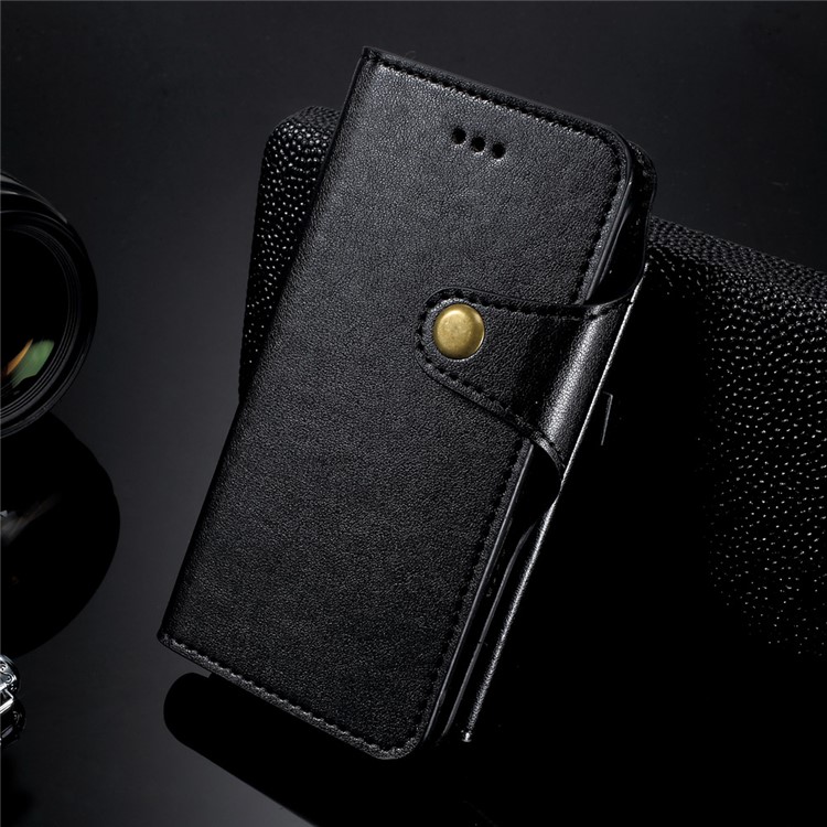 Wallet Leather Case with Detachable 360 Degree Rotary TPU Back Cover for iPhone 6s Plus / 6 Plus - Black-1