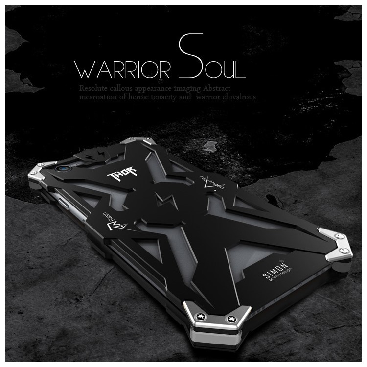 Cool Aviation Aluminum Metal Armor Punk Case for iPhone 6s Plus / 6 Plus - Black-4